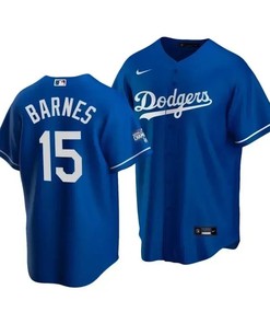 Men's Los Angeles Dodgers Austin Barnes 15 2020 World Series Champions Royal Alternate Jersey