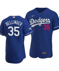 Men's Los Angeles Dodgers Cody Bellinger 35 2020 World Series Champions Alternate Jersey Royal