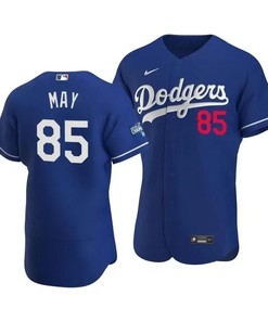Men's Los Angeles Dodgers Dustin May 85 2020 World Series Champions Alternate Jersey Royal