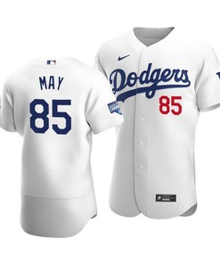 Men's Los Angeles Dodgers Dustin May 85 2020 World Series Champions Home Jersey White