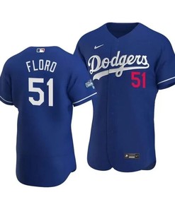 Men's Los Angeles Dodgers Dylan Floro 51 2020 World Series Champions Alternate Jersey Royal