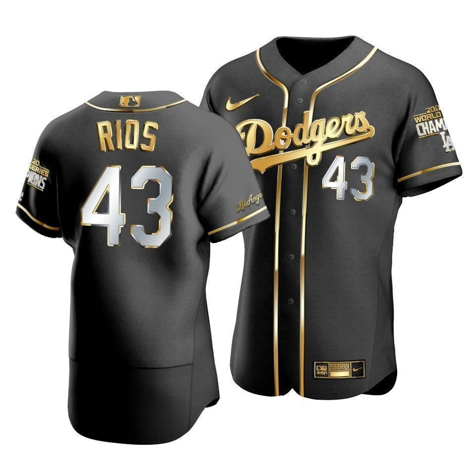 Men's Los Angeles Dodgers Edwin Rios 43 2020 World Series Champions ...