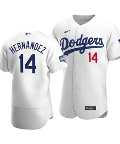 Men's Los Angeles Dodgers Enrique Hernandez 14 2020 World Series Champions Home Jersey White