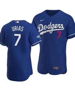 Men's Los Angeles Dodgers Julio Urias 7 2020 World Series Champions Alternate Jersey Royal