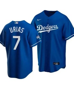 Men's Los Angeles Dodgers Julio Urias 7 2020 World Series Champions Royal Alternate Jersey