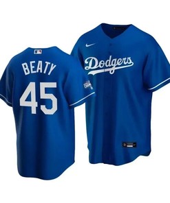 Men's Los Angeles Dodgers Matt Beaty 45 2020 World Series Champions Royal Alternate Jersey