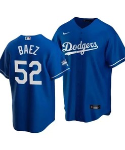 Men's Los Angeles Dodgers Pedro Baez 52 2020 World Series Champions Royal Alternate Jersey