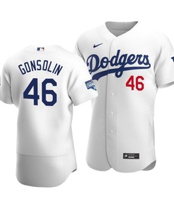 Men's Los Angeles Dodgers Tony Gonsolin 46 2020 World Series Champions Home Jersey White