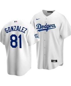 Men's Los Angeles Dodgers Victor Gonzalez 81 2020 World Series Champions White Home Jersey