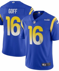 Mens Los Angeles Rams Jared Goff Nike Royal Vapor Limited Jersey