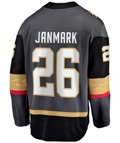 Men's Mattias Janmark Gray Vegas Golden Knights 2017/18 Home Breakaway Jersey Jersey