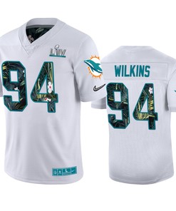 Mens Miami Dolphins Christian Wilkins Nike White Super Bowl Liv Jersey