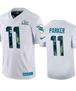 Mens Miami Dolphins Devante Parker Nike White Super Bowl Liv Jersey