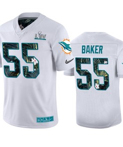 Mens Miami Dolphins Jerome Baker Nike White Super Bowl Liv Jersey