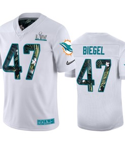 Mens Miami Dolphins Vince Biegel Nike White Super Bowl Liv Jersey