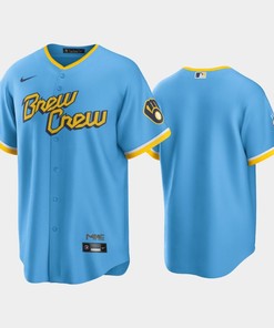 Men's Milwaukee Brewers 2022-23 City Connect Powder Blue Jersey