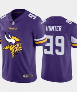 Mens Minnesota Vikings #99 Danielle Hunter Purple 2020 Team Big Logo Limited Stitched Jersey
