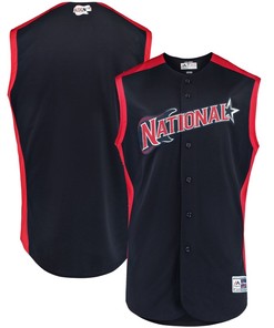 Mens National League Majestic Navy And Red 2019 Mlb All Star Game Workout Team Jersey Gift For Fans