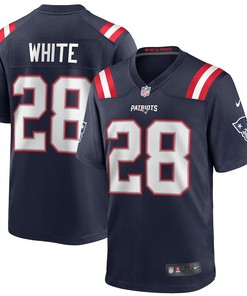 Mens New England Patriots James White Nike Navy Game Jersey