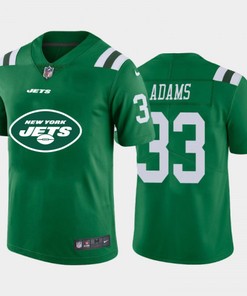 Mens New York Jets #33 Jamal Adams Green Team Big Logo Limited Stitched Jersey