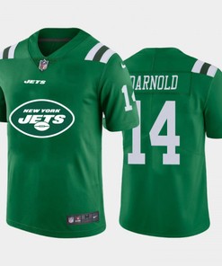 Mens New York Jets #mens New York Jets #14 Sam Darnold Green Team Big Logo Limited Stitched Jersey