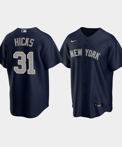Men's New York Yankees Aaron Hicks Alternate Navy Jersey