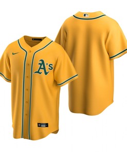 Mens Oakland Athletics Mlb 2020 Alternate Gold Jersey Gift For Athletics Fans