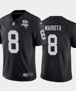 Mens Oakland Raiders Black #8 Marcus Mariota 2020 Inaugural Season Vapor Limited Stitched Nfl Jersey