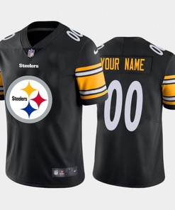 Mens Pittsburgh Steelers Active Player Custom Black 2020 Team Big Logo Limited Stitched Jersey