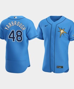 Men's Tampa Bay Rays 48 Ryan Yarbrough Light Blue Alternate Jersey