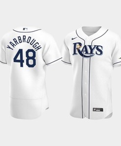 Men's Tampa Bay Rays 48 Ryan Yarbrough White Home Jersey