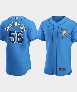 Men's Tampa Bay Rays 56 Randy Arozarena Light Blue Alternate Jersey