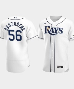 Men's Tampa Bay Rays 56 Randy Arozarena White Home Jersey