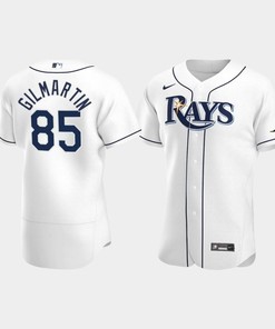Men's Tampa Bay Rays 85 Sean Gilmartin White Home Jersey