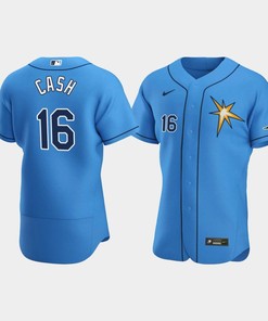 Men's Tampa Bay Rays Kevin Cash 16 Alternate Light Blue Jersey