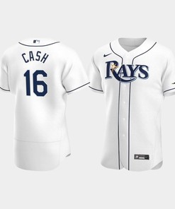 Men's Tampa Bay Rays Kevin Cash 16 Home White Jersey