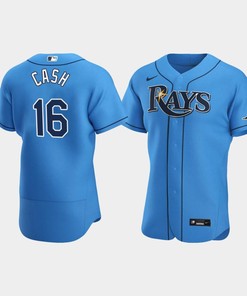 Men's Tampa Bay Rays Kevin Cash 16 Light Blue Jersey