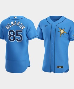 Men's Tampa Bay Rays Sean Gilmartin 85 Light Blue Team Logo Alternate Jersey
