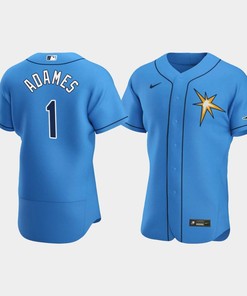 Men's Tampa Bay Rays Willy Adames 1 Light Blue Alternate Jersey
