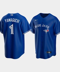 Men's Toronto Blue Jays 1 Shun Yamaguchi Royal Alternate Jersey
