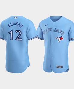 Men's Toronto Blue Jays 12 Roberto Alomar Powder Blue Alternate Jersey