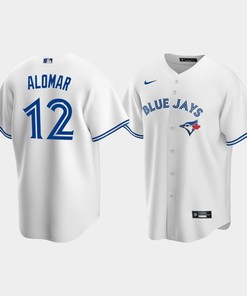 Men's Toronto Blue Jays 12 Roberto Alomar White Home Jersey