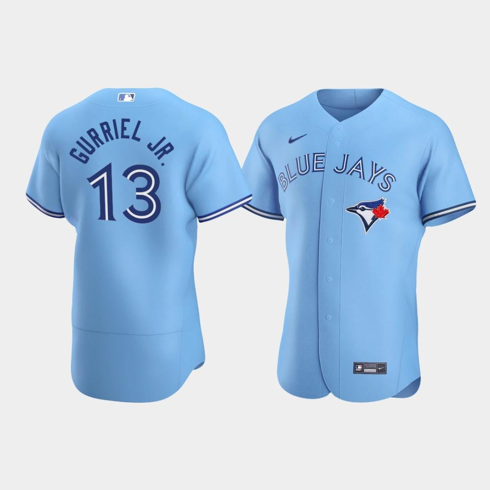 Men's Toronto Blue Jays 13 Lourdes Gurriel Jr. Blue Alternate Jersey