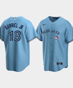 Men's Toronto Blue Jays 13 Lourdes Gurriel Jr. Powder Blue Alternate Jersey