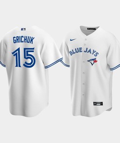Men's Toronto Blue Jays 15 Randal Grichuk White Home Jersey