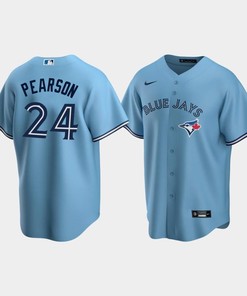 Men's Toronto Blue Jays 24 Nate Pearson Powder Blue Alternate Jersey
