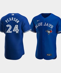 Men's Toronto Blue Jays 24 Nate Pearson Royal Alternate Jersey