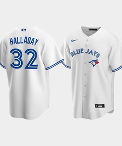 Men's Toronto Blue Jays 32 Roy Halladay White Home Jersey
