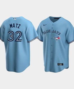 Men's Toronto Blue Jays 32 Steven Matz Powder Blue Alternate Jersey