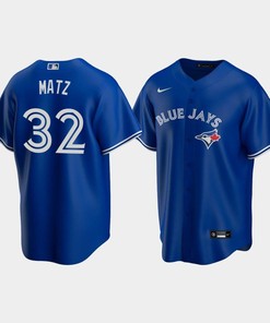 Men's Toronto Blue Jays 32 Steven Matz Royal Alternate Jersey